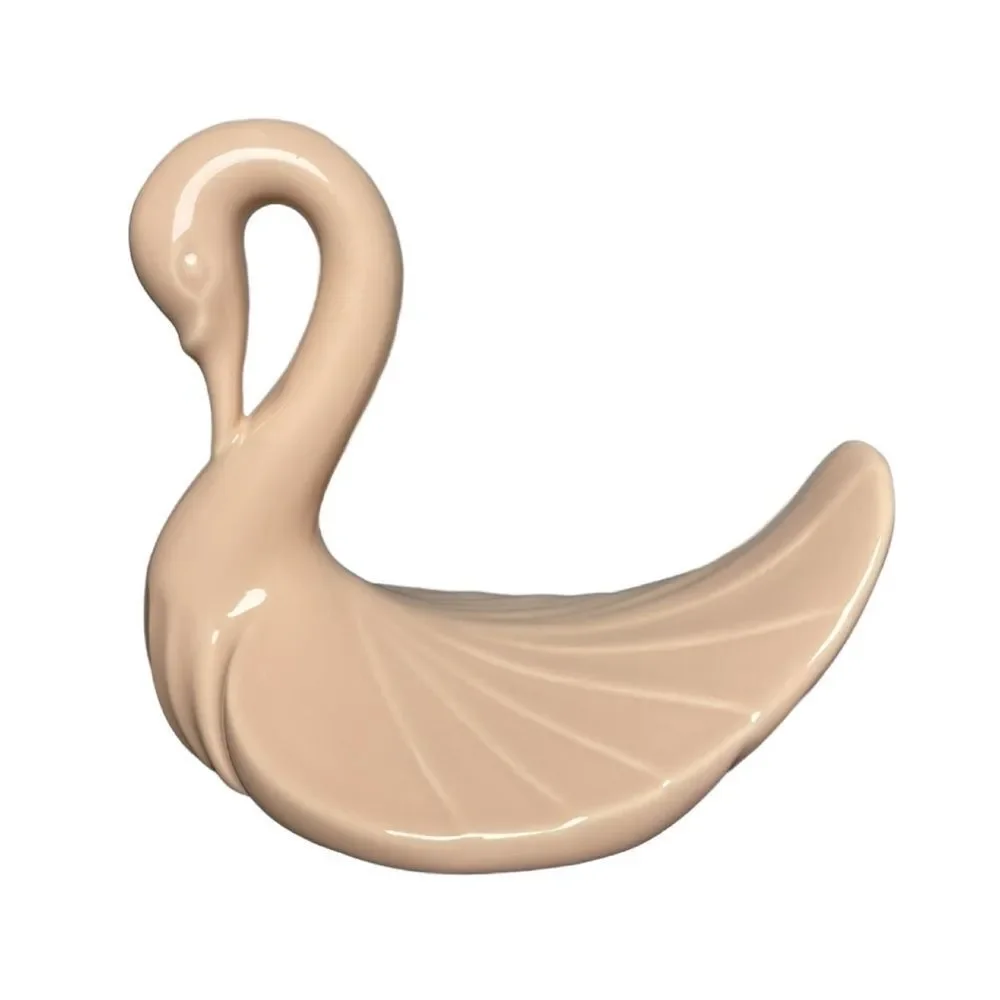 Vintage 80’s Collectible Porcelain Cream Colored Swan Soap Dish